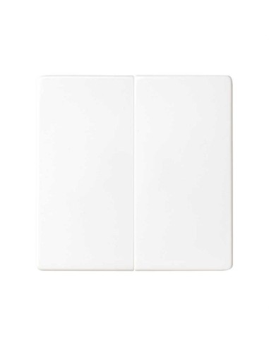 Bouton double Simon 82 blanc pour mécanismes doubles
