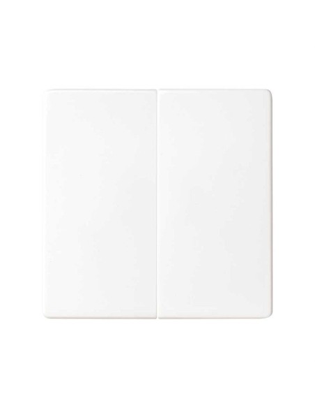 Bouton double Simon 82 blanc pour mécanismes doubles