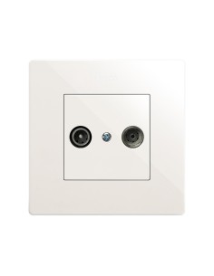 Simon 270 White R-TV+SAT Socket Cover 2