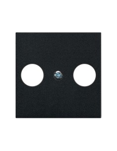 Simon 270 Matte Black R-TV+SAT Socket Cover
