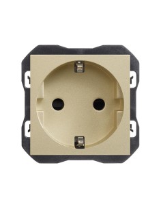 Simon Series 270 Schuko Socket Screw-in Recessed Gold