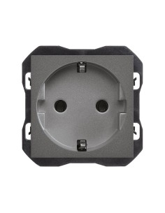 Base de enchufe Schuko Simon 270 con embornamiento por tornillo titanio