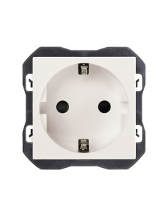 Prise SIMON 270 type F encastrable blanc mat