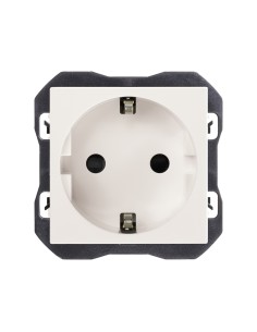 Prise SIMON 270 type F encastrable blanc mat 2