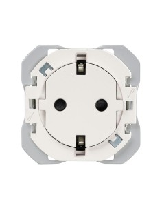 Simon 270 Clean Schuko Type F Recessed Socket Base Matte White