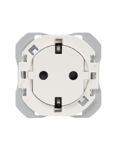 Simon 270 Clean Schuko Type F Recessed Socket Base Matte White 2