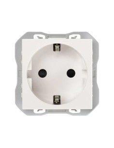 Simon 270 type F recessed white matte plastic socket base