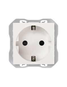 Simon 270 type F recessed white matte plastic socket base 2