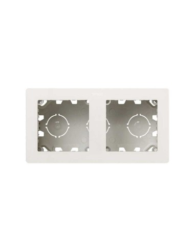 Compact surface box for 2 elements white matte Simon 270