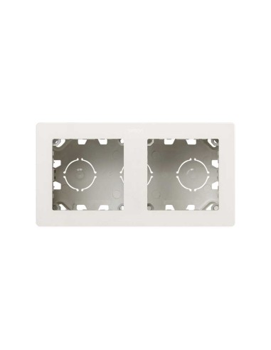 Compact surface box for 2 elements white matte Simon 270