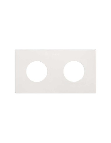 SIMON 270 minimum recessed frame for 2 socket outlets matte white