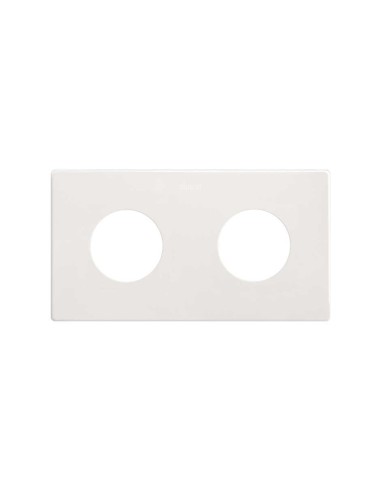 SIMON 270 minimum recessed frame for 2 socket outlets matte white