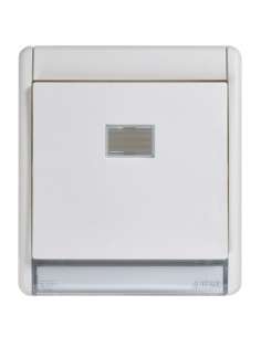 Marco SIMON AQUA con tecla simple blanco 2