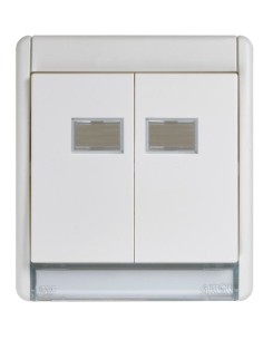 Quadro SIMON AQUA com chave dupla branco