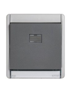 Simon Aqua 10AX Illuminated Push Button IP55 Grey