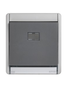 Simon Aqua 10AX Illuminated Push Button IP55 Grey 2