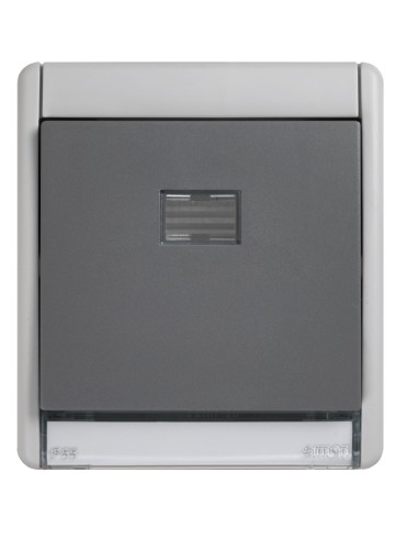 Interrupteur SIMON AQUA 10AX IP55 gris