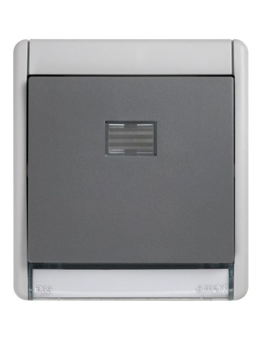 Simon Aqua 10AX Pilot Switch Grey IP55