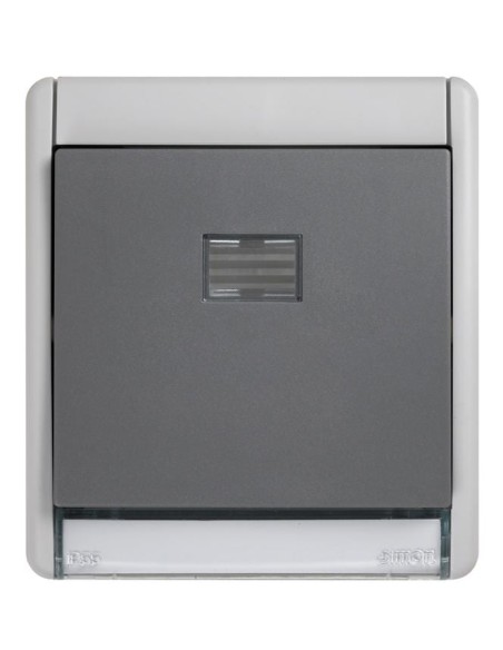 Simon Aqua 10AX Pilot Switch Grey IP55