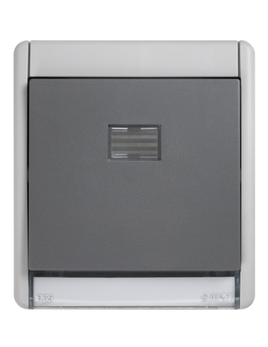 Simon Aqua 10AX Pilot Switch Grey IP55
