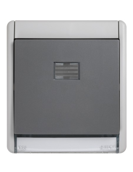 Simon Aqua 10AX Pilot Switch Grey IP55