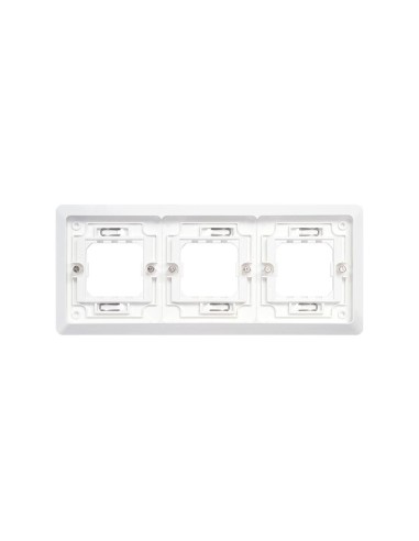 Quadro embutível SIMON AQUA com 3 elementos branco