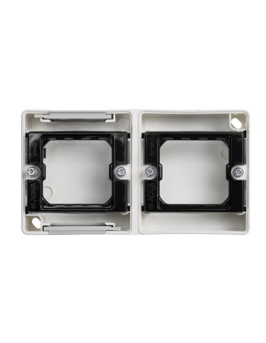 Base de surface horizontale pour 2 éléments Simon 44 Aqua blanc
