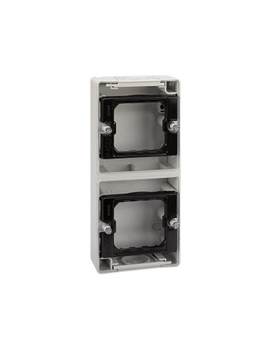 Base de superficie vertical para 2 elementos Simon 44 Aqua blanco