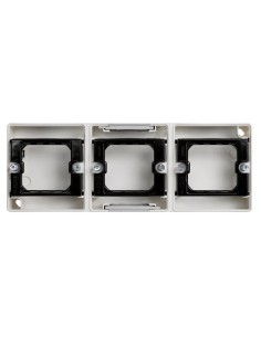 Base de surface horizontale pour 3 éléments Simon 44 Aqua blanc