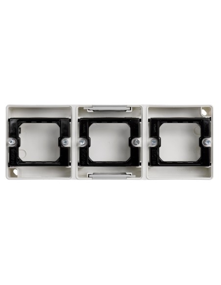 Base de surface horizontale pour 3 éléments Simon 44 Aqua blanc