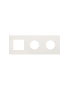 SIMON 270 minimum frame recessed 3 elements 2 wide socket matte white