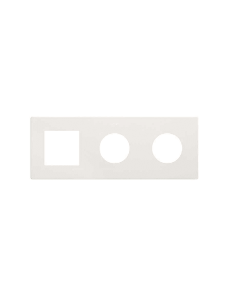 SIMON 270 minimum frame recessed 3 elements 2 wide socket matte white