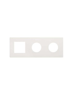 SIMON 270 minimum frame recessed 3 elements 2 wide socket matte white 2