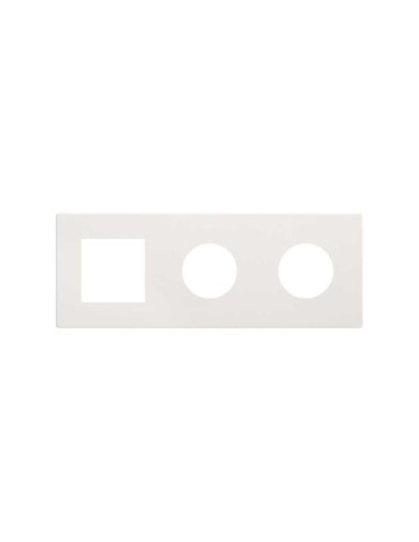 SIMON 270 minimum frame recessed 3 elements 2 wide socket matte white