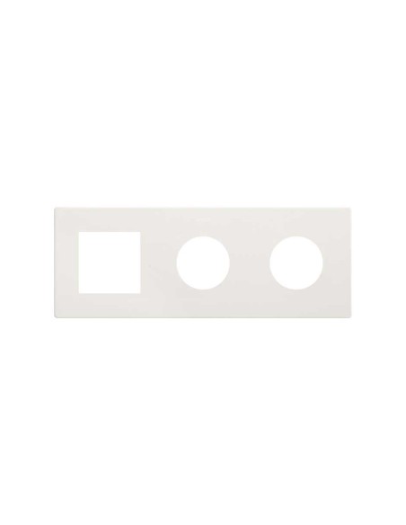 SIMON 270 minimum frame recessed 3 elements 2 wide socket matte white
