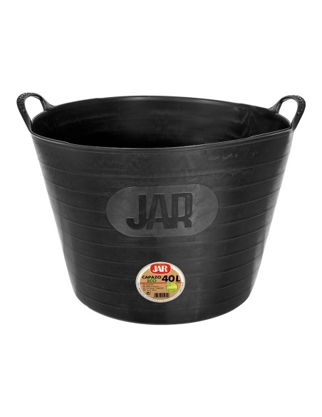 Black polyethylene bin 40L conical shape