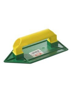 Angular scraper 26.5 x 14 cm with green base and yellow...