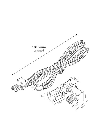 Easyled LED Strip Initial Connection Kit with 2 Clips and Cap