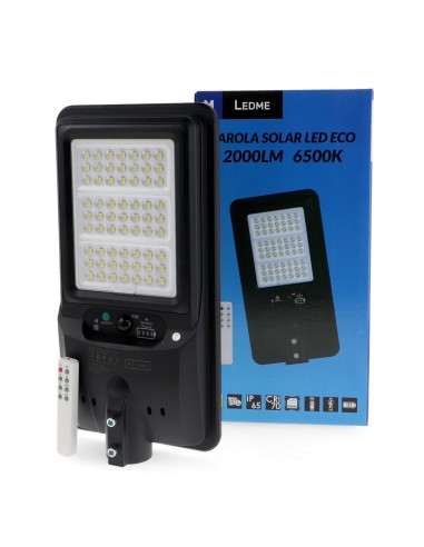 Luminária Solar LED M LEDME 2000 Lm com Sensor e Controle Remoto