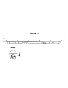 M LEDME Races IP65 Linkable Surface LED Panel 40W 1200mm CCT 2