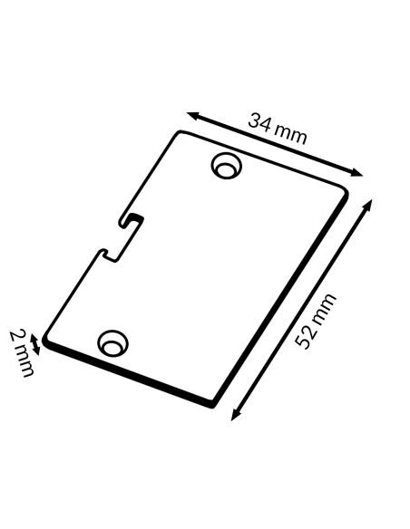 Tampa para perfil LM3790 PC, 2 unidades