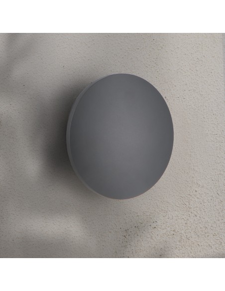 Forus Grey LED Wall Light 15W IP54 CCT
