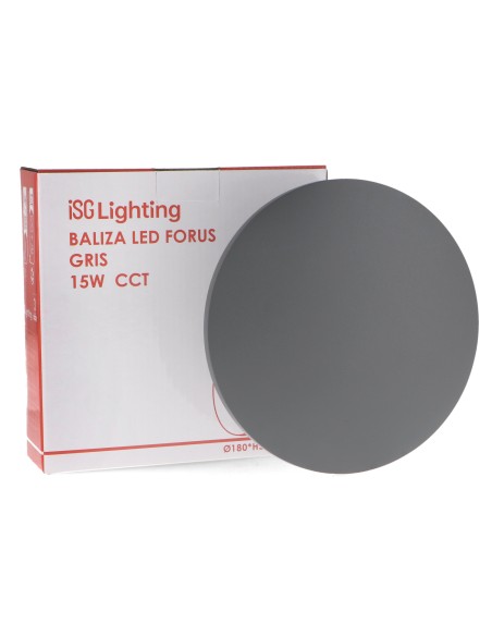 Forus Grey LED Wall Light 15W IP54 CCT