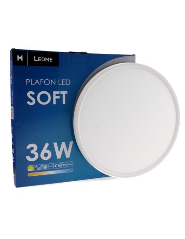 Plafonnier LED Soft 36W CCT Blanc M LEDME