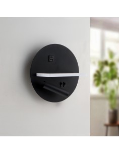 Adjustable Black LED Wall Light 3-10W M LEDME 2