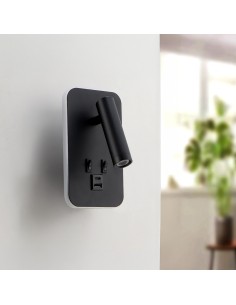 Adjustable LED Wall Sconce Black Bruve 10W 4000K 2