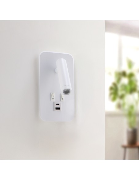 Adjustable LED Wall Sconce Black Bruve 10W 4000K