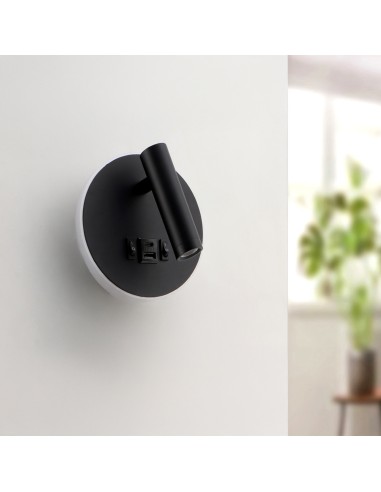 Aplique de pared LED orientable White Round 10W 4000K con interruptor y puerto USB