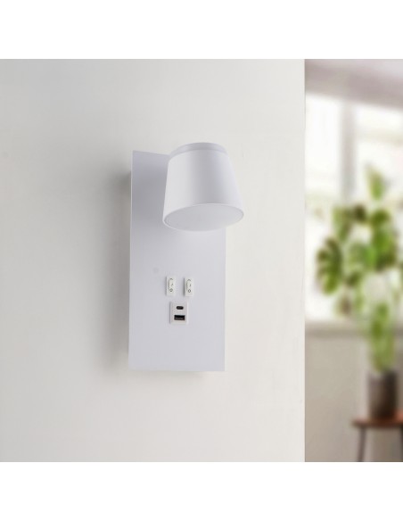 White Down LED Wall Light Adjustable 17W 4000K M LEDME