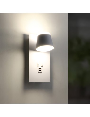 White Down LED Wall Light Adjustable 17W 4000K M LEDME
